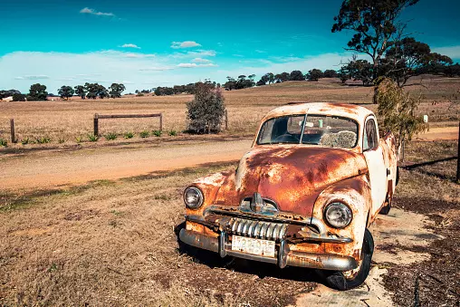 Rusted and Battered Vehicles